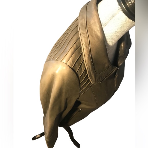 Aritzia Mackage Lamb Leather Brown Jacket - Picture 4 of 7